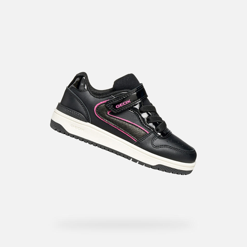 Geox - Baskets Fille Washiba Girl Noir/fuchsia - Chaussures De Sport - Noir|rose - Decathlon