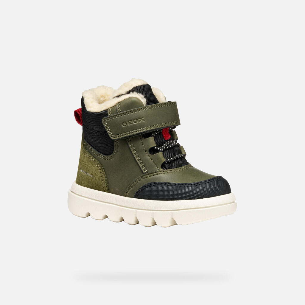 Bottines Bébé Garçon B WILLABOOM BOY B ABX Vert Foncé/Noir 3/7