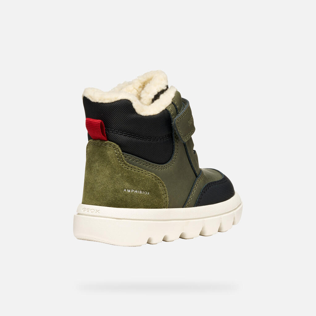 Bottines Bébé Garçon B WILLABOOM BOY B ABX Vert Foncé/Noir 5/7