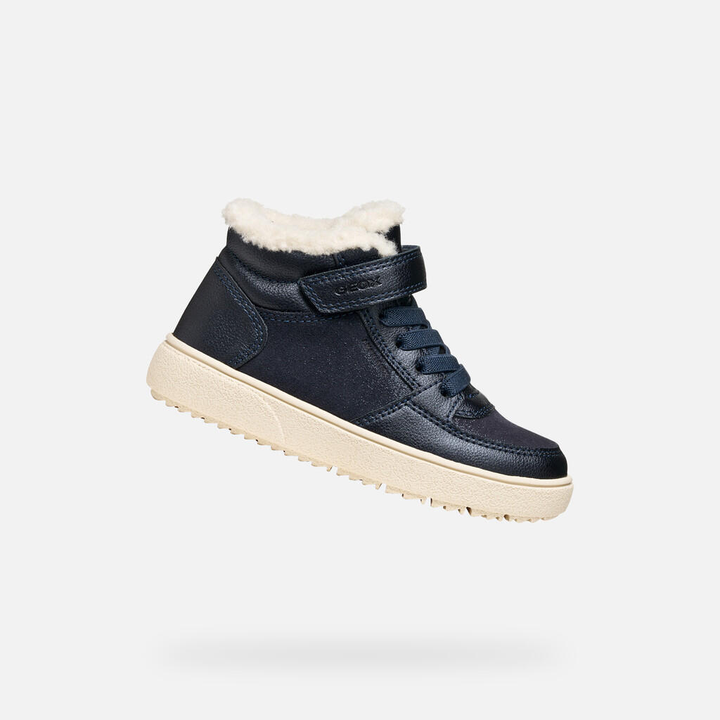 Geox - Baskets Fille J Theleven Girl B Ab Bleu Marine Foncé - Chaussures De Sport - Bleu - Decathlon