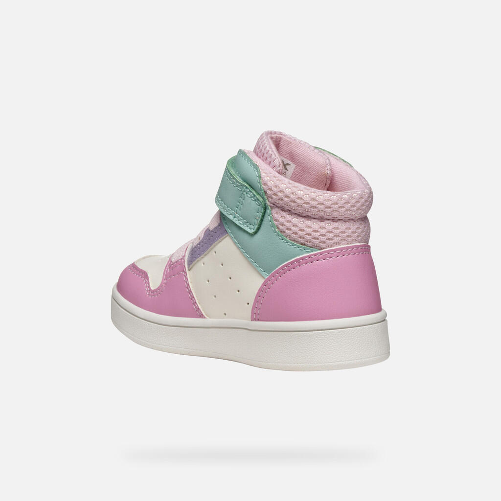 Baskets Bébé Fille B ECLYPER GIRL Blanc/Rose Foncé 5/7