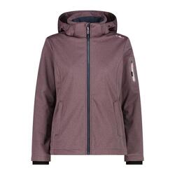 Vestes Outdoor Femme - CMP W Jacket Zip Soft Shell Hood - Pink/Melange