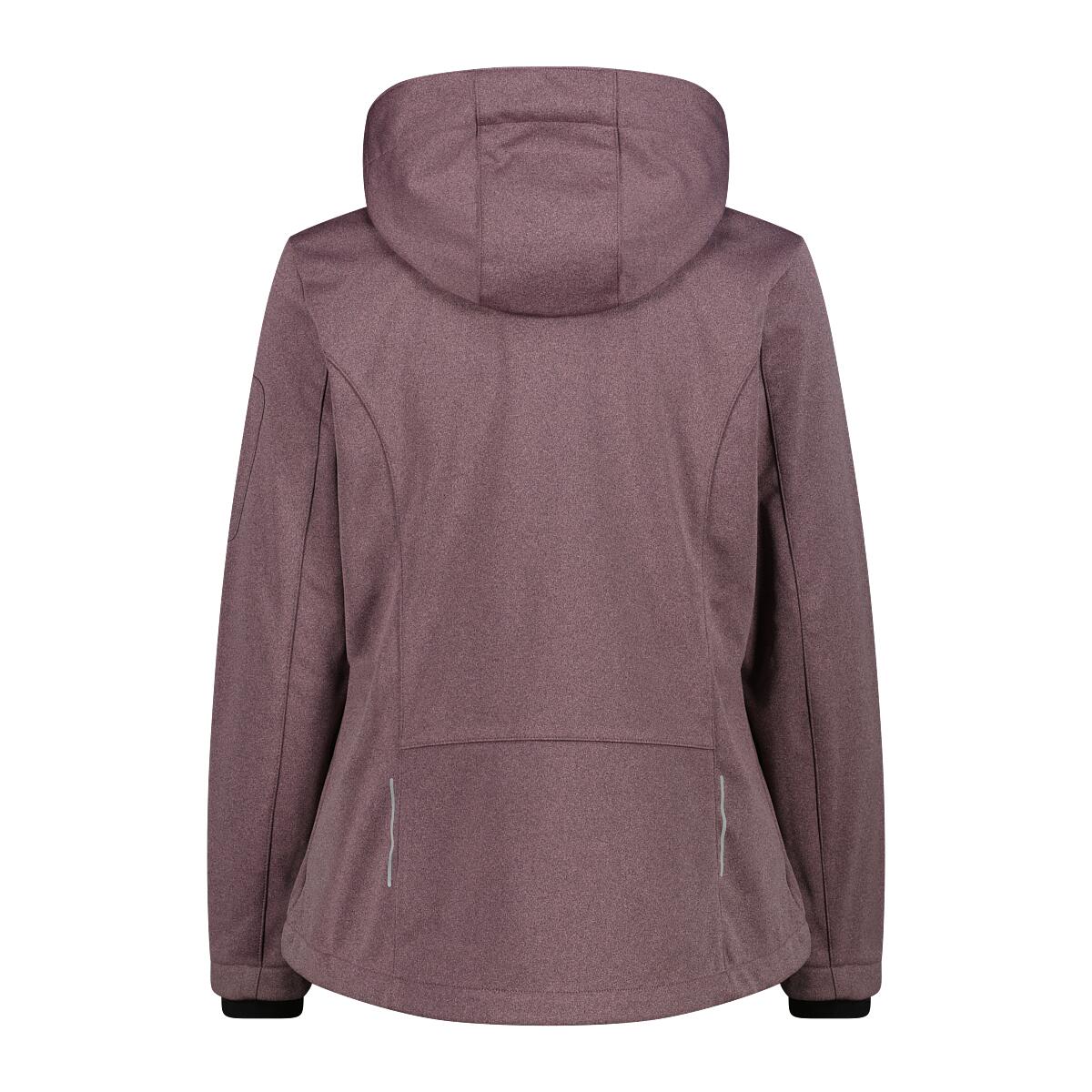 Jas bergwandelen Dames jacket Zip Soft shell Hood - roze 6/8