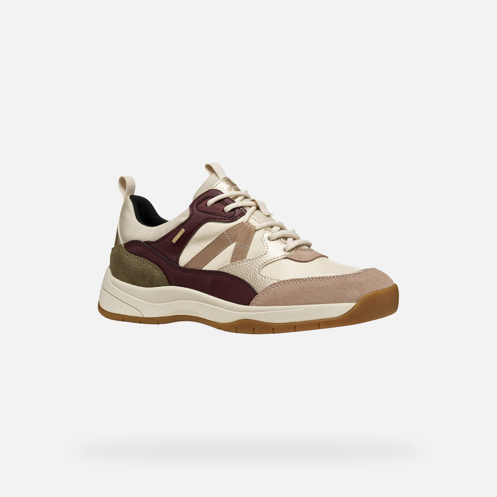 Baskets Femme BERINIKE ABX WOMAN Beige/Rouge 3/7