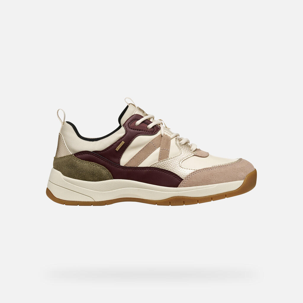 Baskets Femme BERINIKE ABX WOMAN Beige/Rouge 2/7