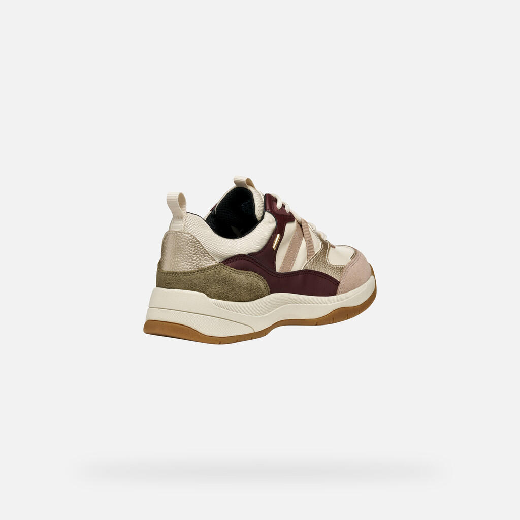 Baskets Femme BERINIKE ABX WOMAN Beige/Rouge 5/7