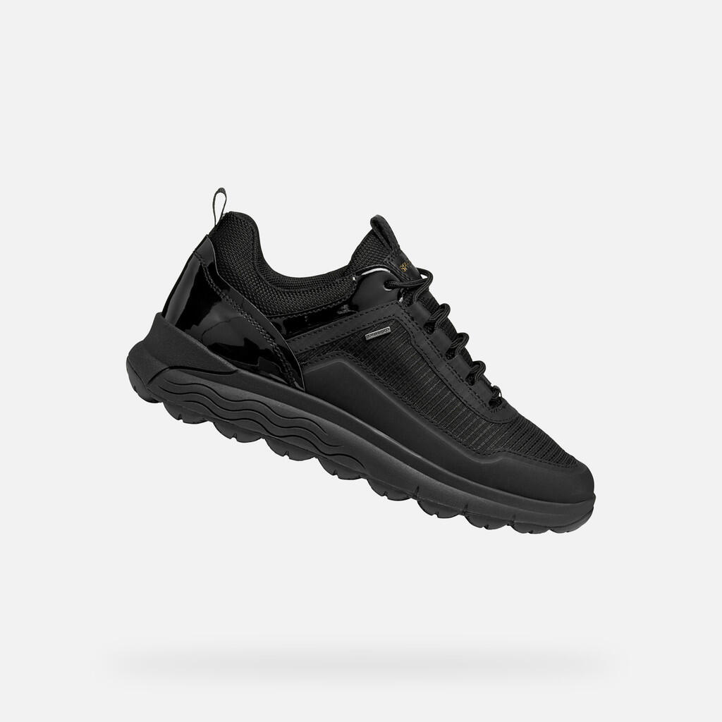 Geox - Baskets Femme Spherica 4x4 Abx Woman Noir - Chaussures De Sport - Noir - Decathlon