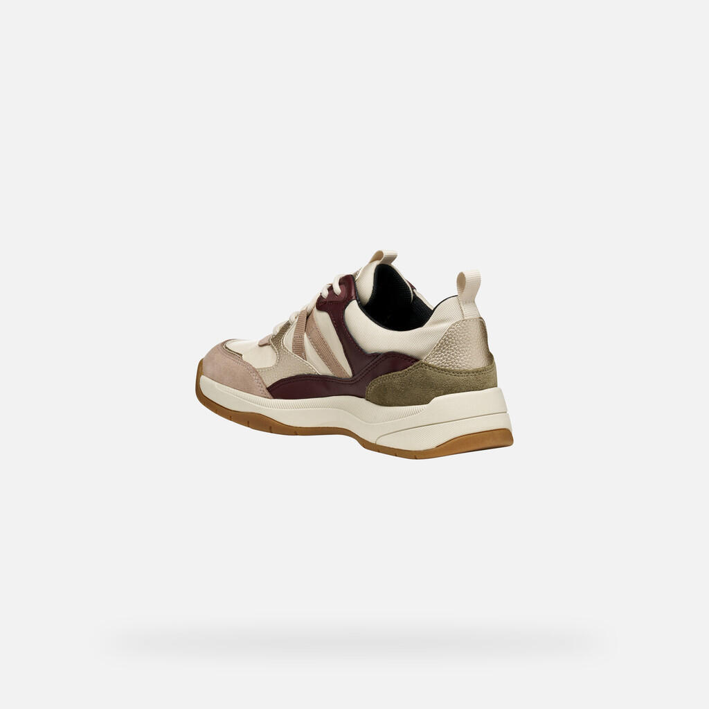 Baskets Femme BERINIKE ABX WOMAN Beige/Rouge 4/7