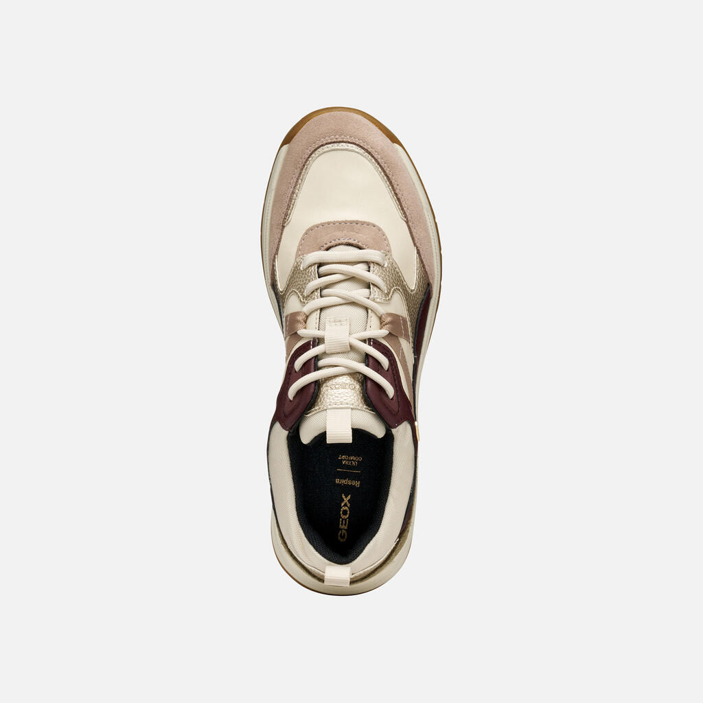 Baskets Femme BERINIKE ABX WOMAN Beige/Rouge 6/7