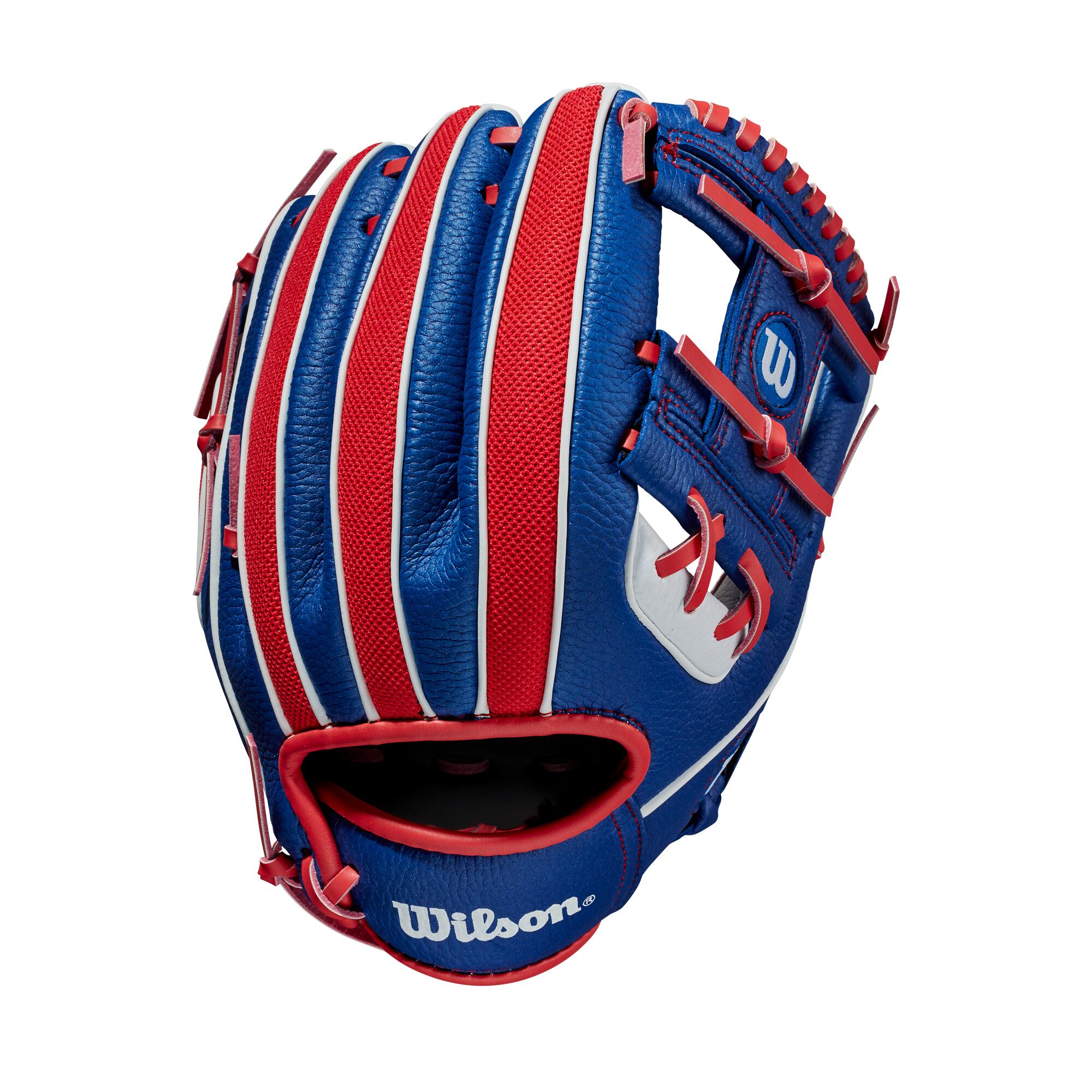 Wilson A200 Junior 10in Baseball Glove - Ry / Rd / Wh 2/5