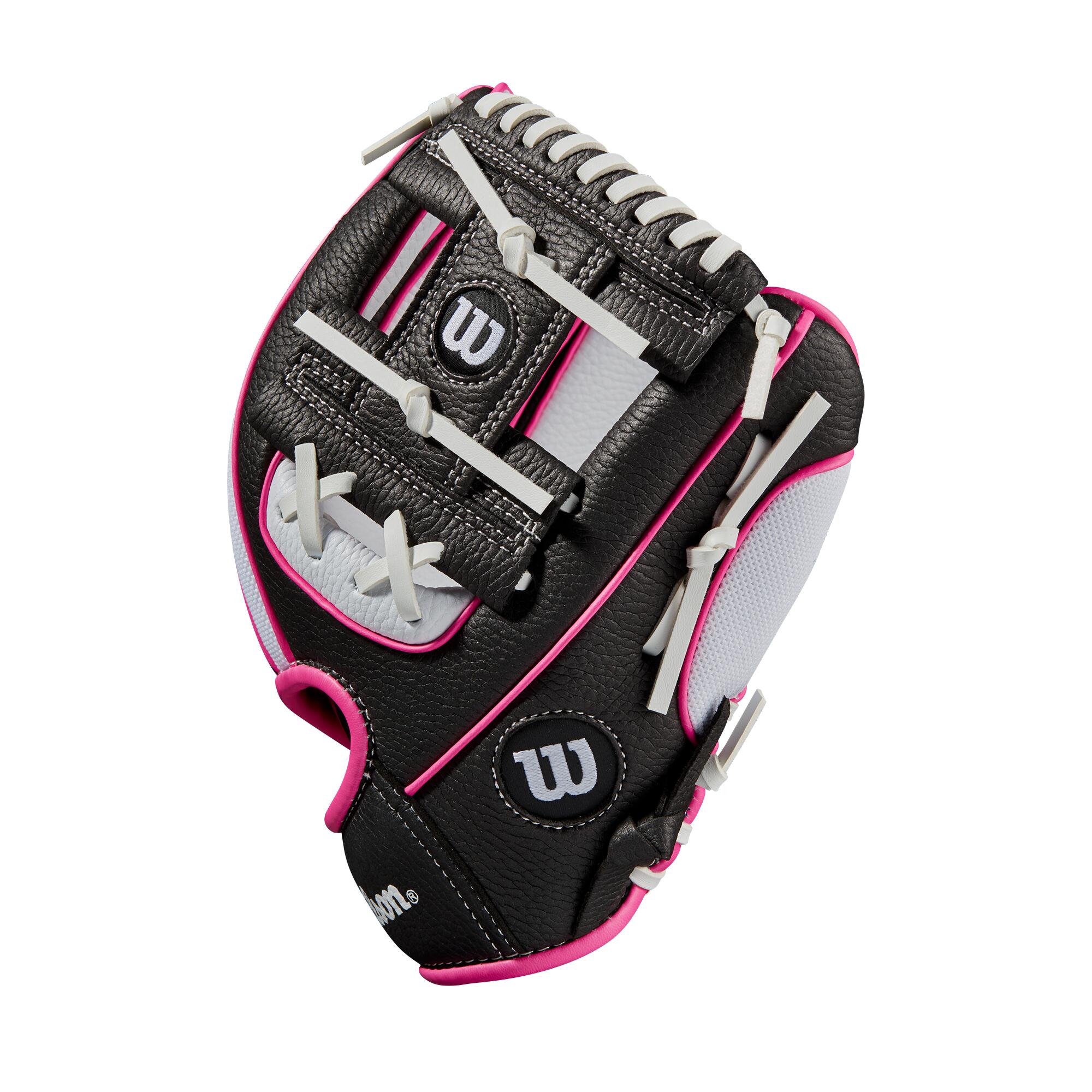 Wilson A200 Junior 10in Baseball Glove - Wh / Bl  /Pk 4/5