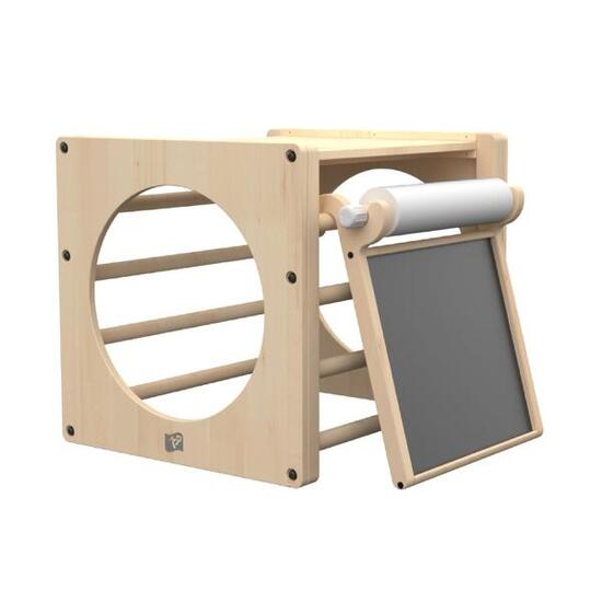 Kletterwürfel mit Kreativtafel MONTESSORI Braun FSC®