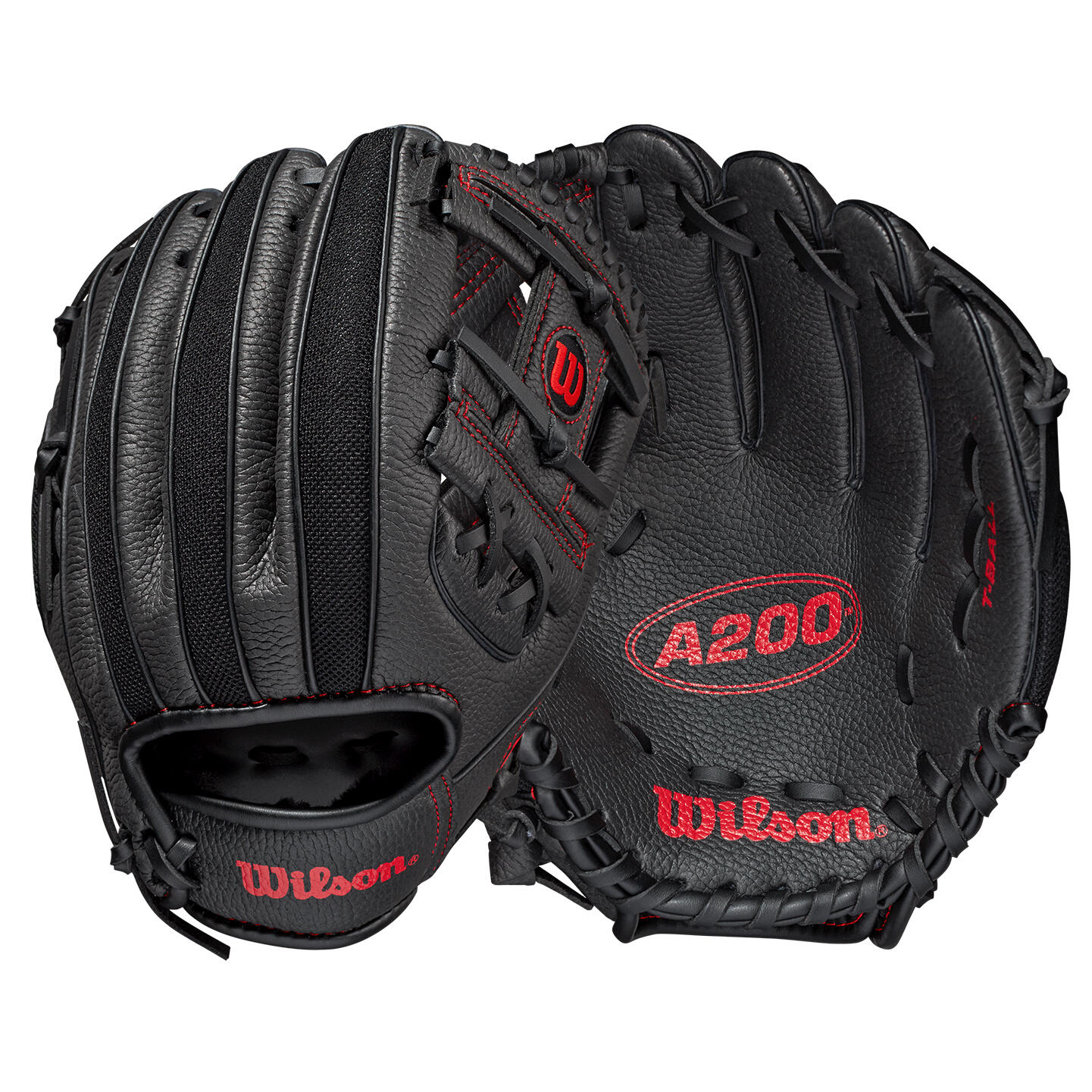 WILSON Wilson A200 Junior 10in Baseball Glove - Blk / Rd