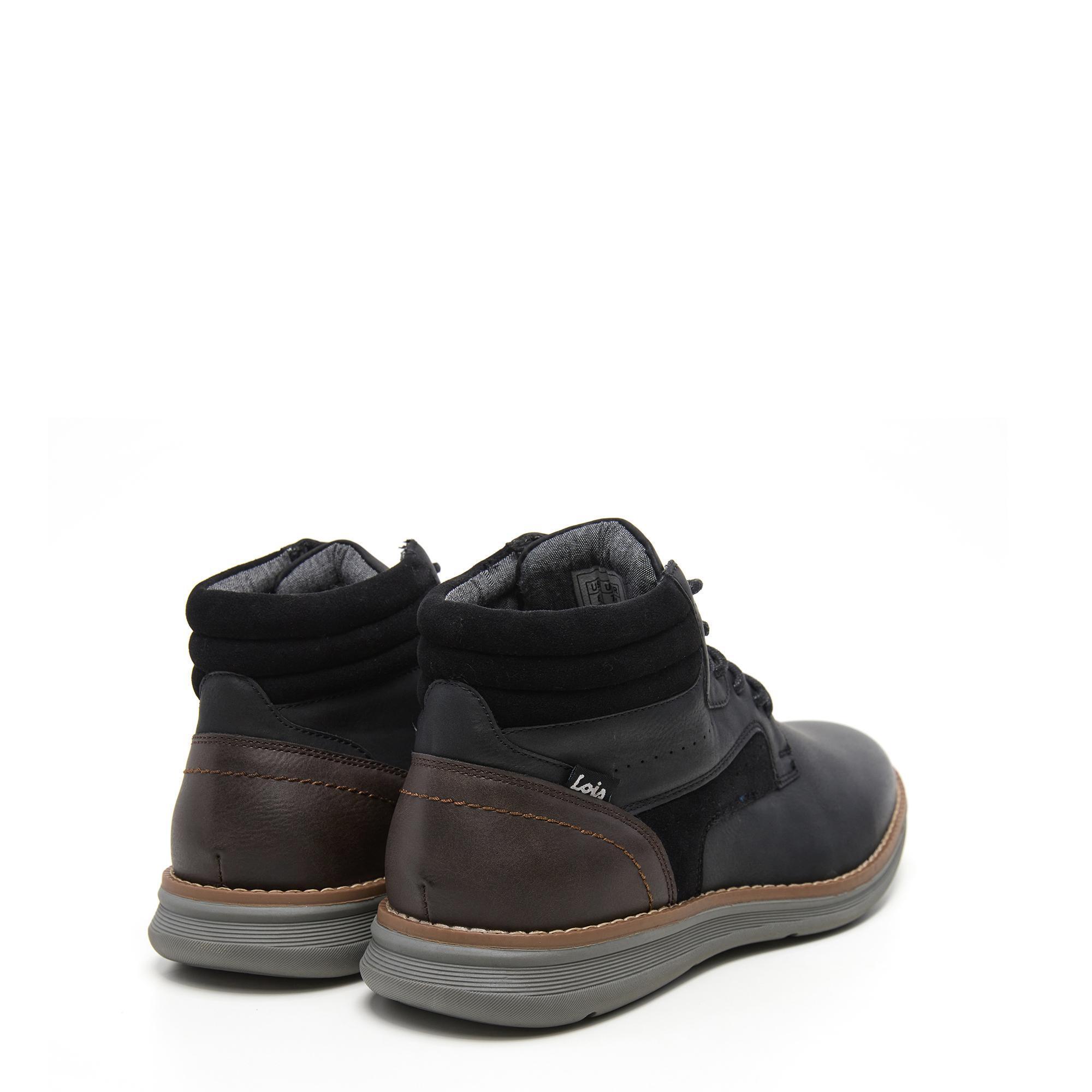 Botines Lois Hombre 64511 Negros con Cordones 3/5
