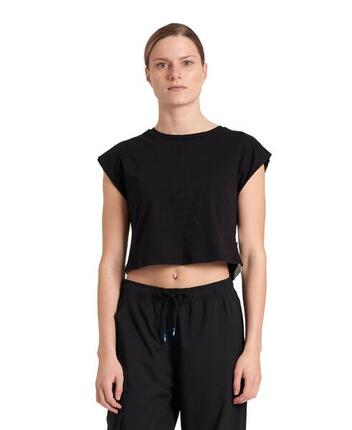 Koszulka damska top bawełniany sportowy okrągły dekolt Arena Crop Top