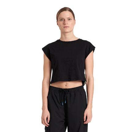 Koszulka damska top bawełniany sportowy okrągły dekolt Arena Crop Top