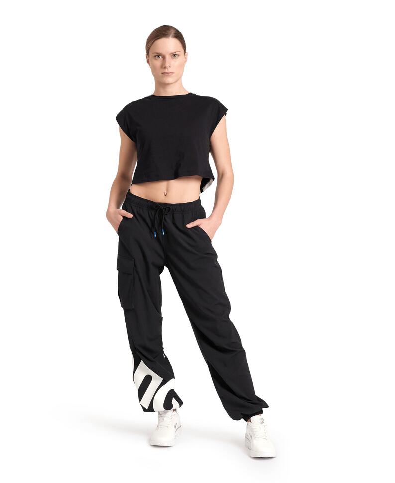 Koszulka damska top bawełniany sportowy okrągły dekolt Arena Crop Top