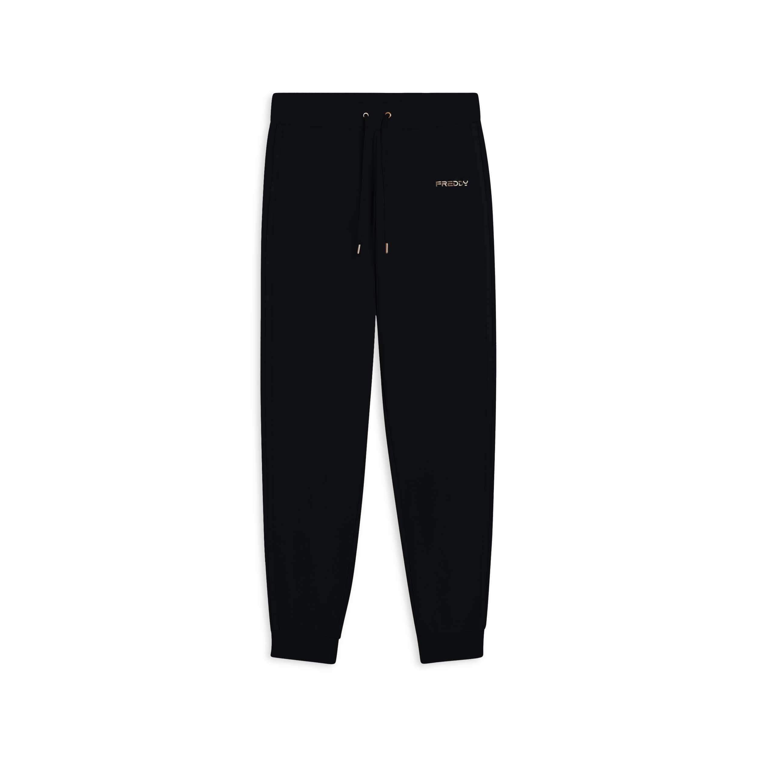 Freddy - Pantalon Avec Bords Côtelés Aux Chevilles Et Bandes Avec Logo - Pantalons - Noir - Decathlon