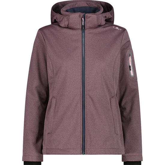 Outdoor Jacken Damen - CMP W Jacket Zip Soft Shell Hood - Pink/Melange