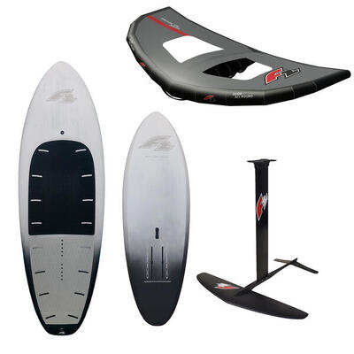F2 Set Foilboard Starlit Team Grau 115L + Alu Foil 2400 + Wing 5qm