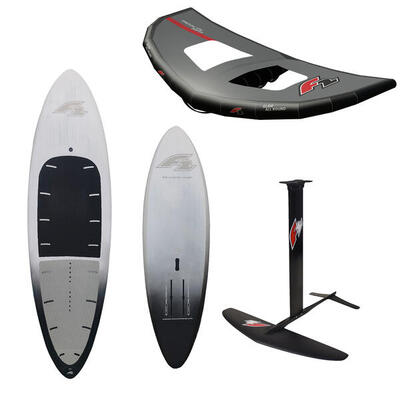 F2 Set Foilboard Lightning Weiss 100L + Alu Foil 2400 + Wing 4qm