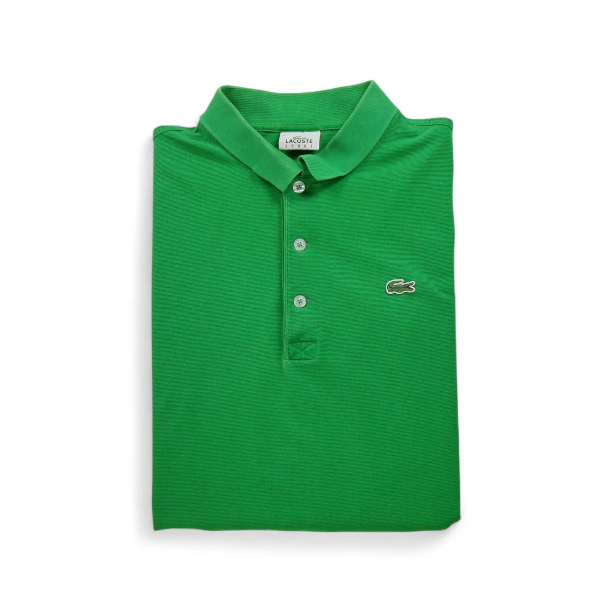 LACOSTE Segunda Vida - Camisa Polo Masculina de Manga Curta Verde - Em muito bom estado