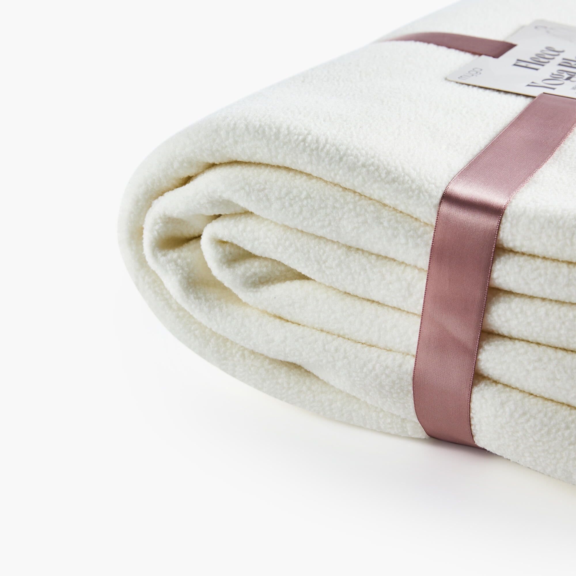 Polarowy koc do jogi Fleece - Creme 3/4