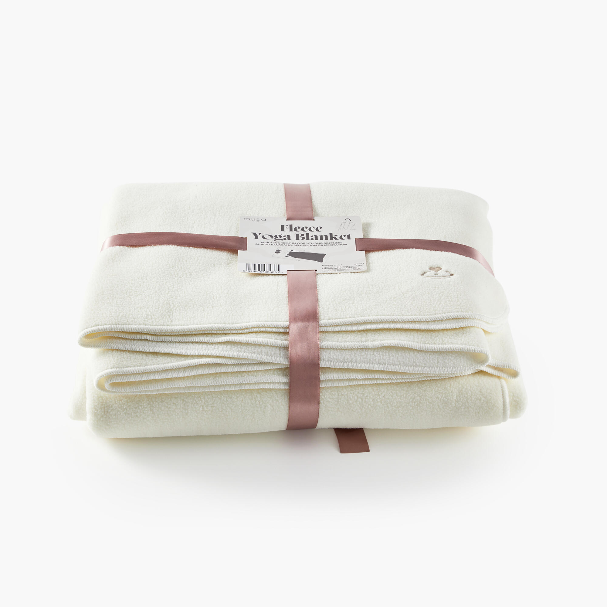 Polarowy koc do jogi Fleece - Creme 2/4