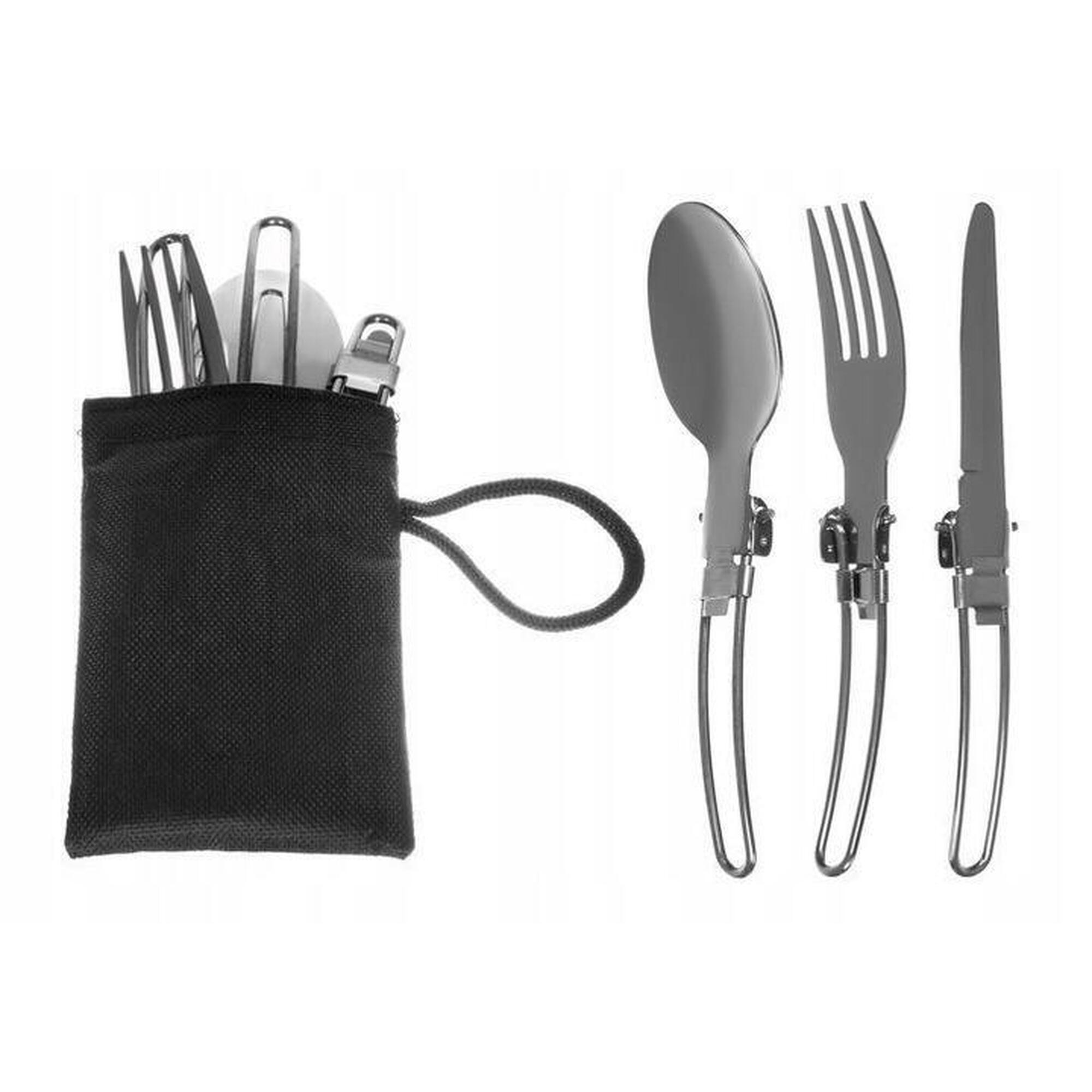 Set complet camping pentru gatit, 18 piese, aluminiu