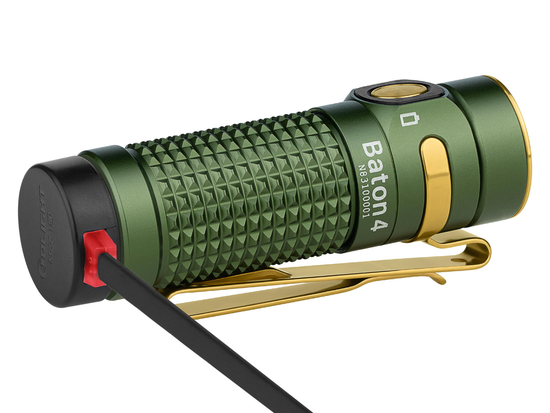 Olight Baton 4 - Lampe de poche EDC rechargeable, 1300 lumens, OD Green 5/7