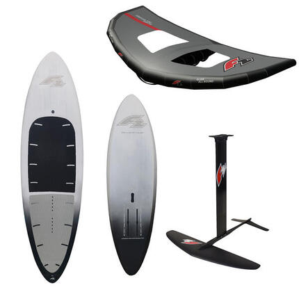 F2 Set Foilboard Lightning Weiss 115L + Alu Foil 2000 + Wing 4qm