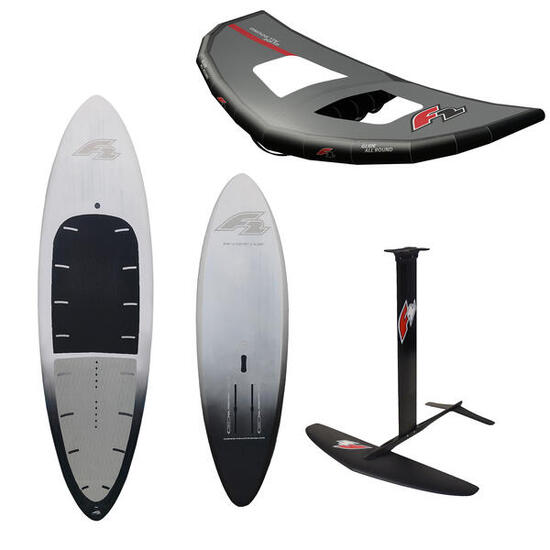 F2 Set Foilboard Lightning Weiss 115L + Alu Foil 2000 + Wing 4qm