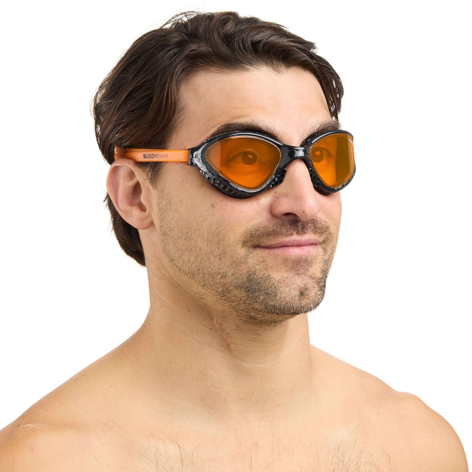Occhialini da nuoto Ozean per acque libere e triathlon Nero-Arancione/Arancione 4/6