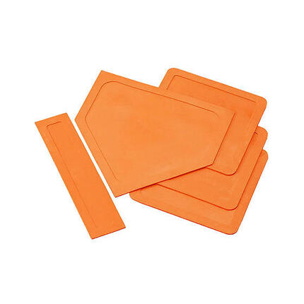 GUMMIBASEBALL-BASE-SET - 3 BASES UND 1 HOME BASE