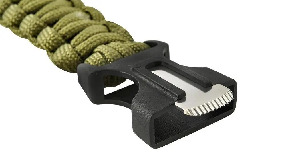 Bratara cu busola, rezistenta la apa, verde kaki, inchidere cu clips 7/7