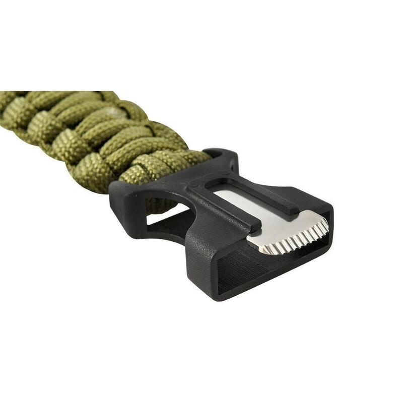 Bratara cu busola, rezistenta la apa, verde kaki, inchidere cu clips