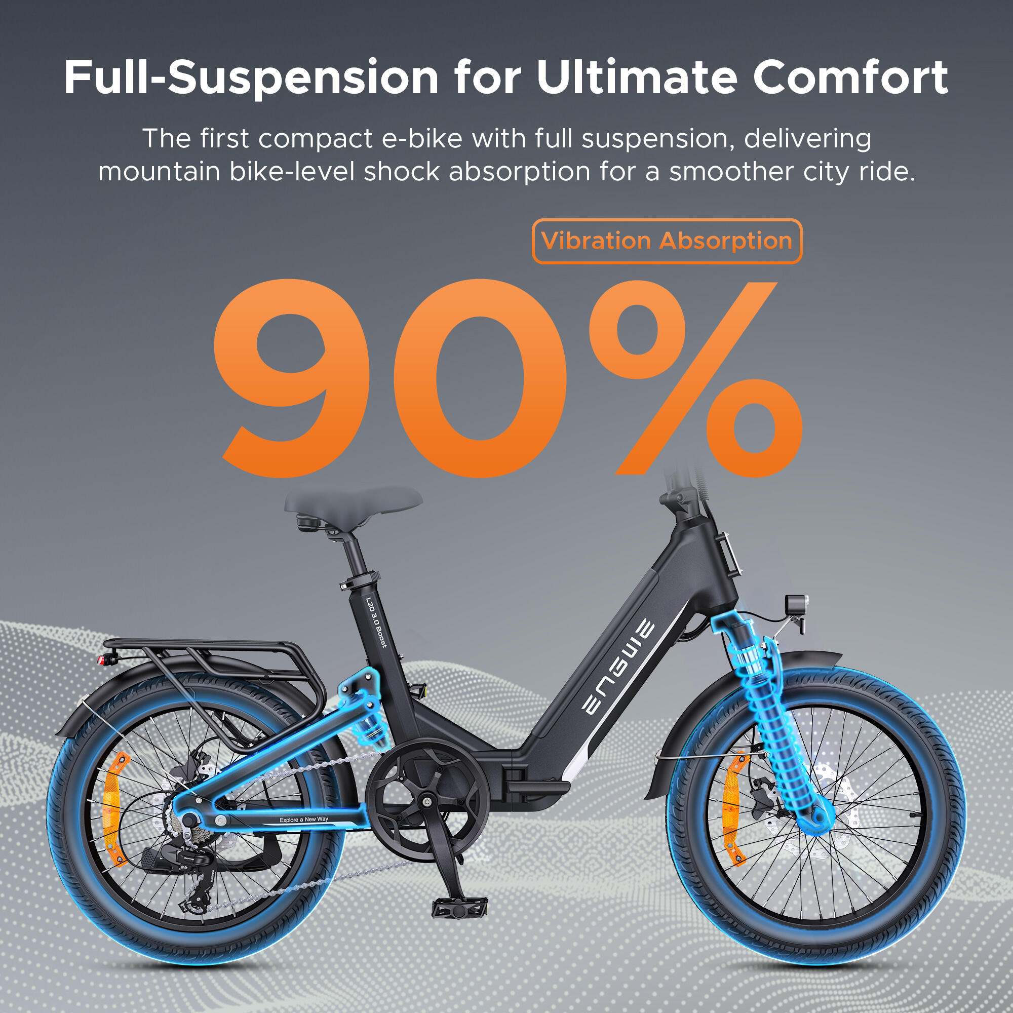Bicicletta elettrica con SHIMANO 7 Gang, batteria da 48V 13.5Ah, 135 km 4/7