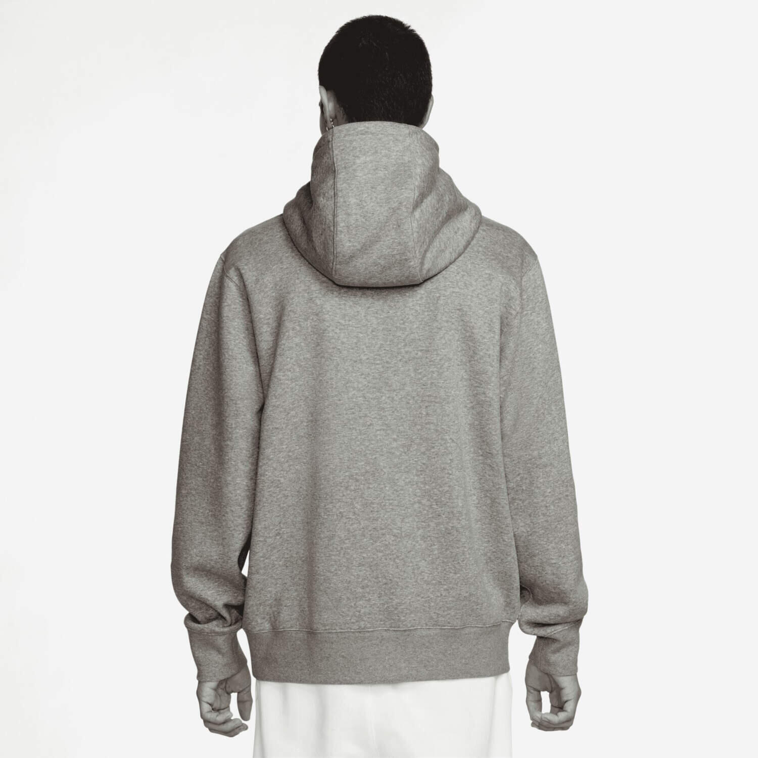 Felpa con cappuccio uomo ( fleece) nike grigio 5/5