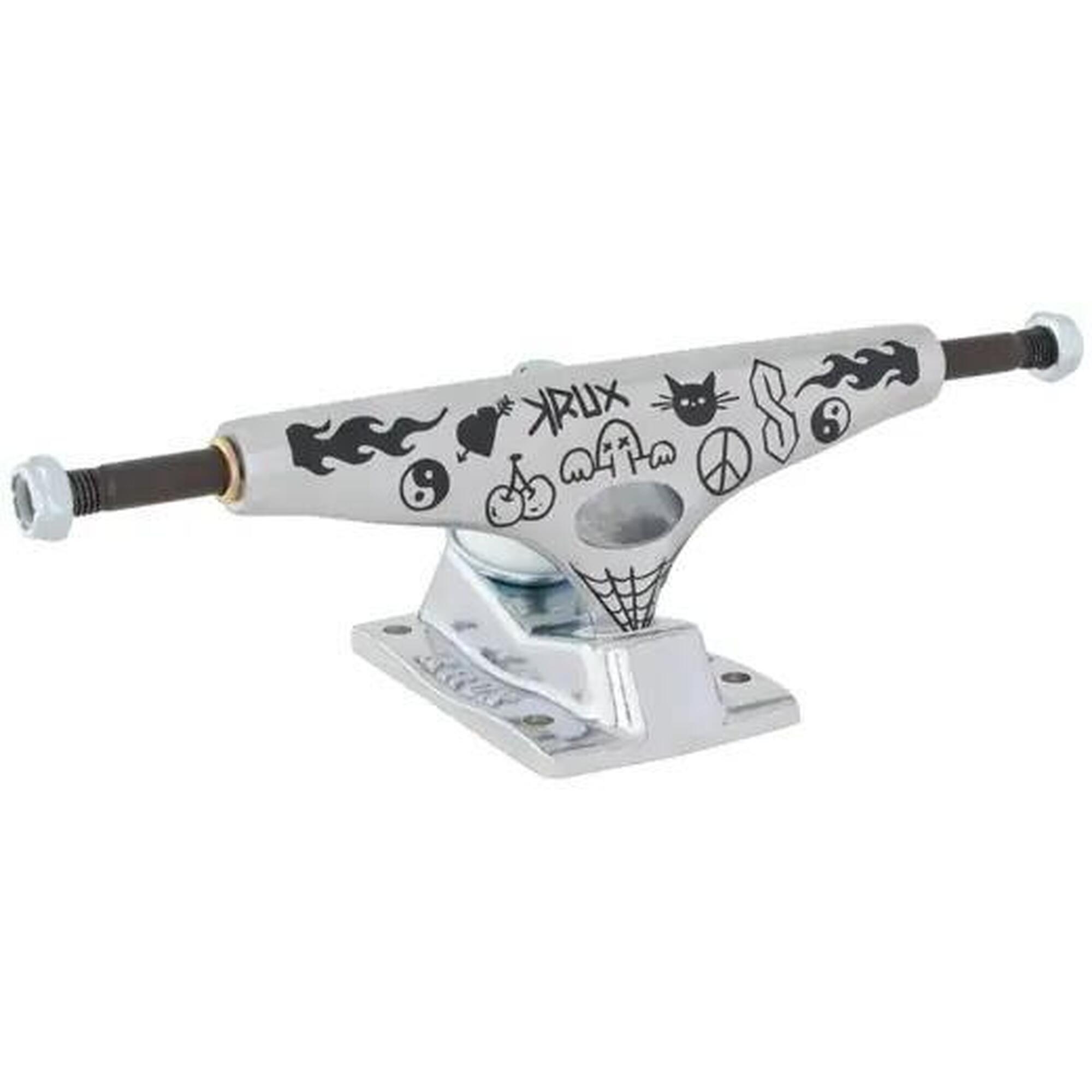 Krux Trucks - Krux K5 Doodle Standard Truck Skate - 8" - Argent - Skateboard Complet - Gris - 8" - Decathlon