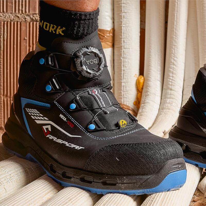 Scarpe antinfortunistiche Hexa-Viper MID Boa® E3 S3S ESD Nero