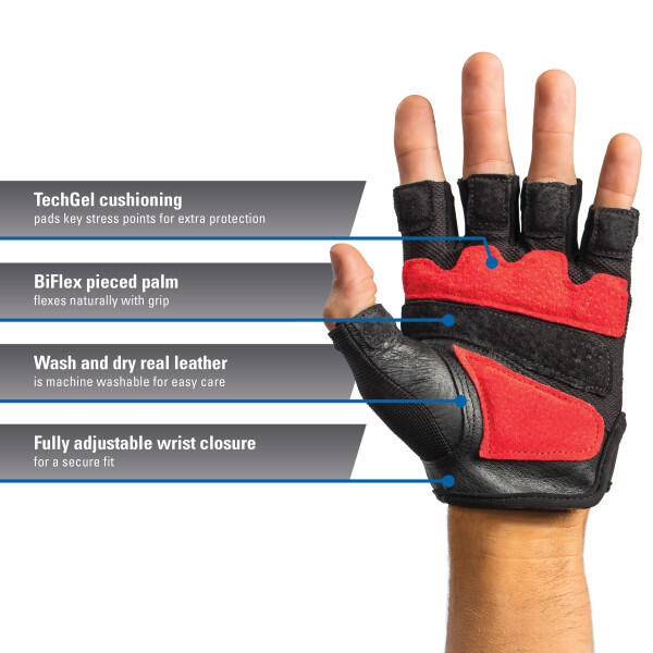 Bodybuilding-, Fitness-, Gewichtheberhandschuhe für Männer - FlexiFit 3/5