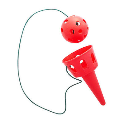 Gioco bicchiere e palla PVC. cordoncino elastico 70 cm