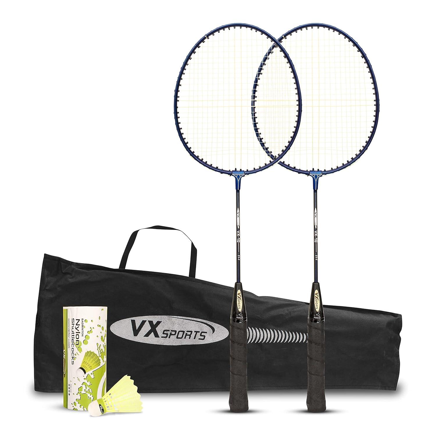 Vector X - Ensemble De Raquettes De Badminton Vxb-10 Sr. Avec Housse Intégrale - Raquette De Badminton - Bleu - Taille Unique - Decathlon