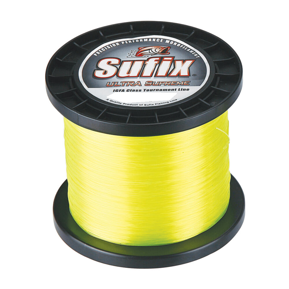 1000m Spool of 37kg Sufix Ultra Supreme IGFA Yellow Monofilament Fishing Line