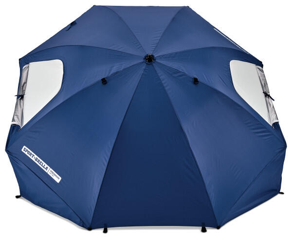 Parasol Camping Plage 2,4m UPF50+ Anti-UV Protection Soleil Pluie Vent 3/5