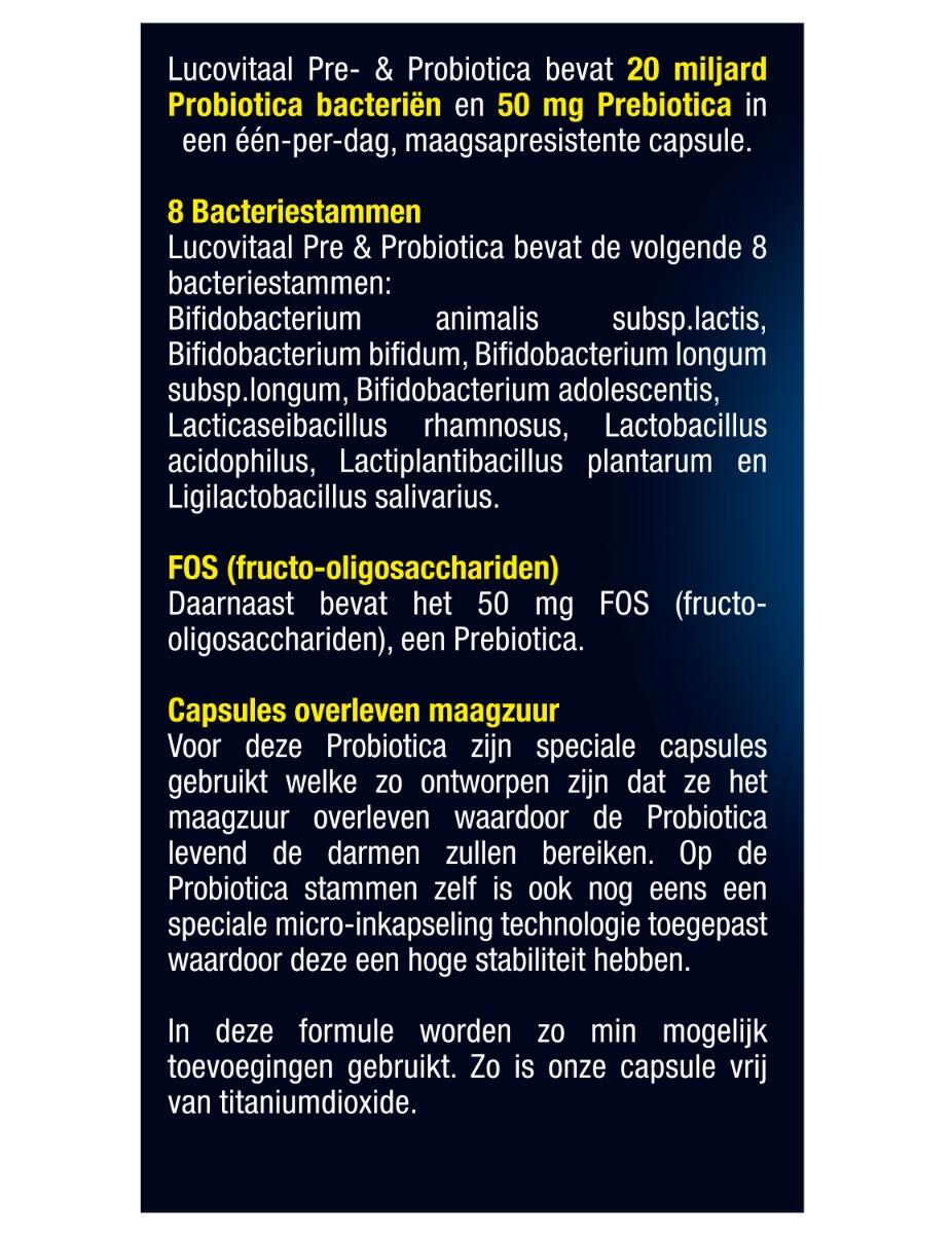 Lucovitaal Pre & Pro Biotica 30 capsules 5/5