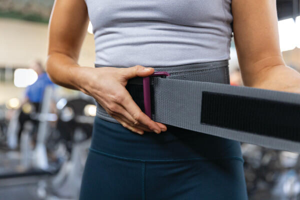 Ceinture de musculation pour femme 10cm - Mauve 5/5