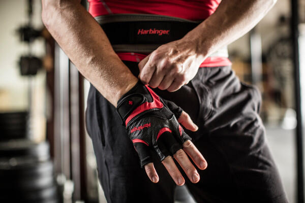 Harbinger Flexfit Handschuhe, Unisex, Rot, Klein 4/5