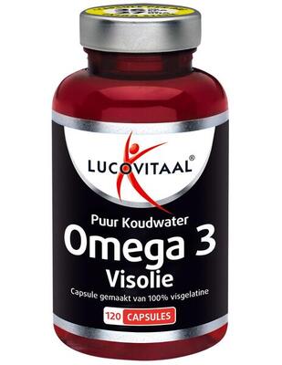 Lucovitaal puur omega 3 koudwater visolie 120 capsules maxi pot
