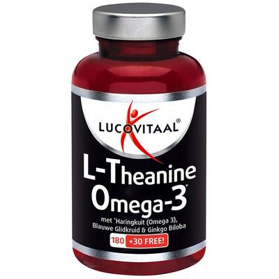Lucovitaal l-theanine omega 3 210 capsules maxi pot
